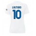 Tanie Strój piłkarski Inter Milan Lautaro Martinez #10 Koszulka Wyjazdowej dla damskie 2023-24 Krótkie Rękawy